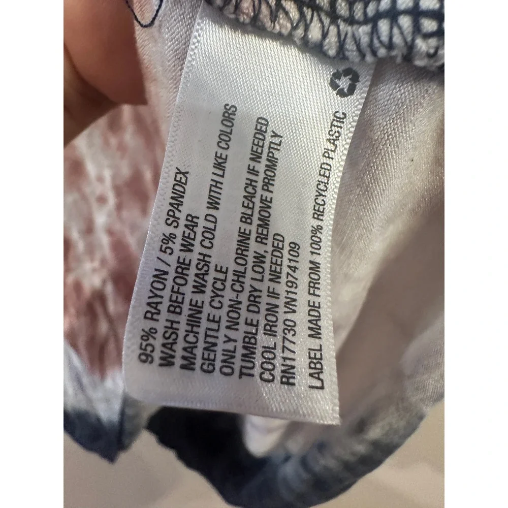 Knox‎ Rose Tank Top L Large Tie Dye Sleeveless Casual Top Blue Pink White - Picture 3 of 4